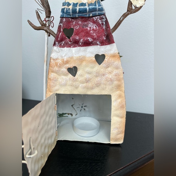 Rustic Snowman Candle/Lantern Candle Holder - Picture 5 of 8